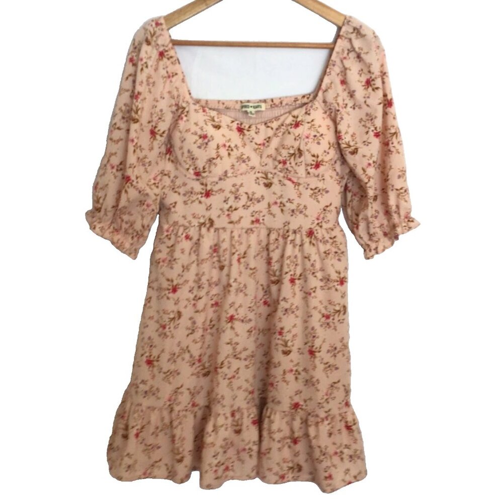 Spired Hearts Floral Prairie Dress | Anthro Western Cottagecore | M